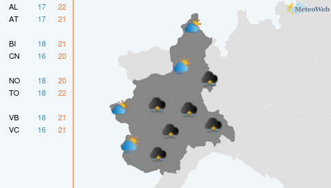 Previsioni Meteo Giovedì 10 Settembre