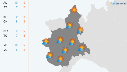 Previsioni Meteo Giovedì 22 Ottobre