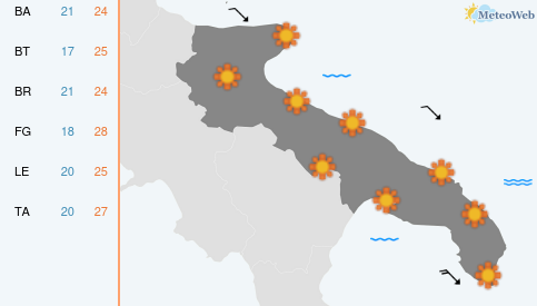 Previsioni Meteo Sabato 13 Giugno