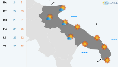 Previsioni Meteo Mercoledì 8 Luglio