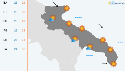 Previsioni Meteo Martedì 7 Luglio
