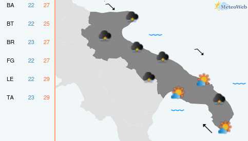 Previsioni Meteo Sabato 19 Settembre