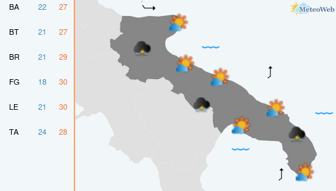 Previsioni Meteo Venerdì 18 Settembre
