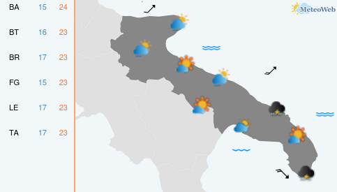 Previsioni Meteo Giovedì 22 Ottobre