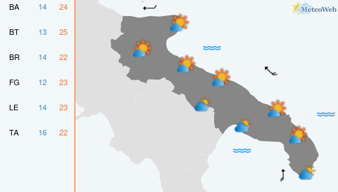 Previsioni Meteo Martedì 20 Ottobre