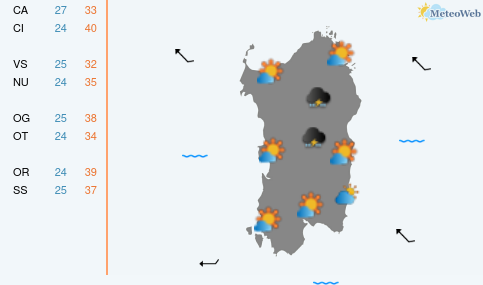 Previsioni Meteo Lunedì 3 Agosto