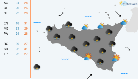 Previsioni Meteo Sabato 19 Settembre