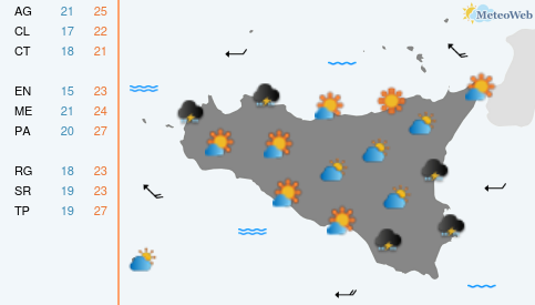 Previsioni Meteo Martedì 20 Ottobre