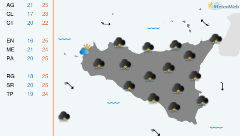 Previsioni Meteo Mercoledì 21 Ottobre