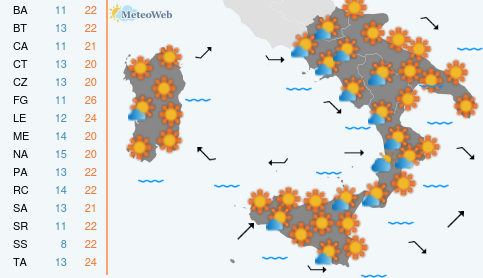 Previsioni Meteo Domenica 26 Aprile