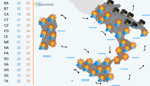 Previsioni Meteo Giovedi 11 Giugno
