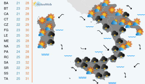Previsioni Meteo Venerdi 3 Luglio