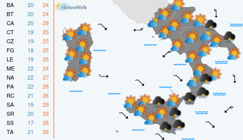 Previsioni Meteo Martedi 22 Settembre