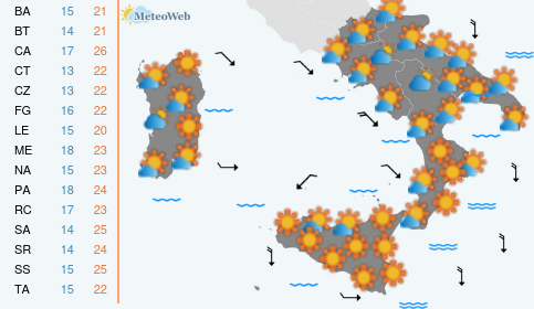Previsioni Meteo Giovedi 15 Ottobre
