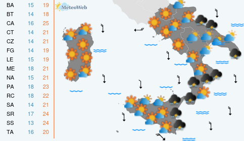 Previsioni Meteo Martedi 13 Ottobre