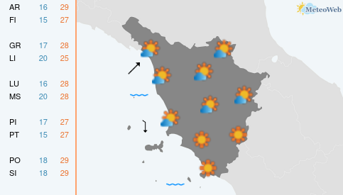 Previsioni Meteo Domenica 14 Giugno