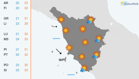 Previsioni Meteo Martedì 7 Luglio
