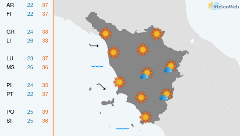 Previsioni Meteo Giovedì 30 Luglio