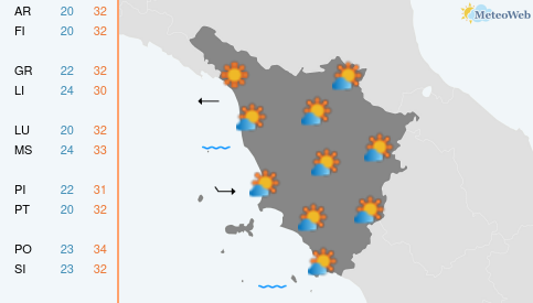 Previsioni Meteo Martedì 18 Agosto