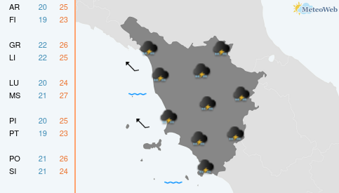 Previsioni Meteo Giovedì 10 Settembre