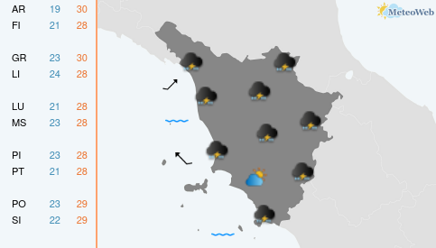 Previsioni Meteo Mercoledì 9 Settembre