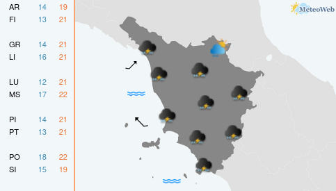 Previsioni Meteo Venerdì 9 Ottobre