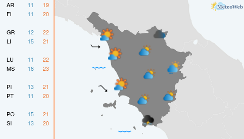 Previsioni Meteo Sabato 10 Ottobre