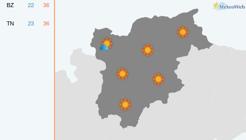 Previsioni Meteo Giovedì 30 Luglio