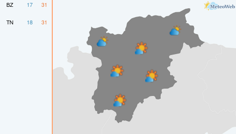 Previsioni Meteo Martedì 18 Agosto