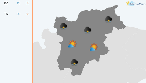 Previsioni Meteo Mercoledì 19 Agosto