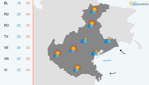 Previsioni Meteo Mercoledì 8 Luglio
