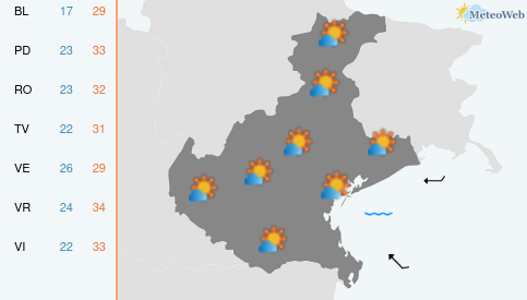 Previsioni Meteo Giovedì 9 Luglio