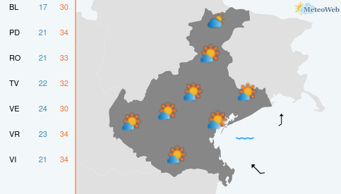 Previsioni Meteo Martedì 7 Luglio