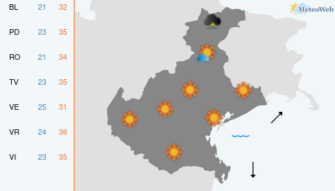 Previsioni Meteo Mercoledì 29 Luglio