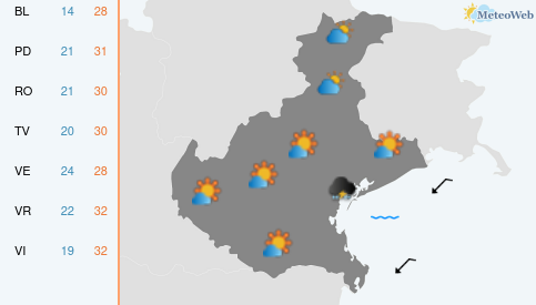 Previsioni Meteo Martedì 18 Agosto