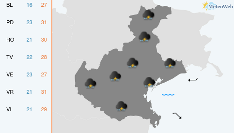 Previsioni Meteo Lunedì 17 Agosto