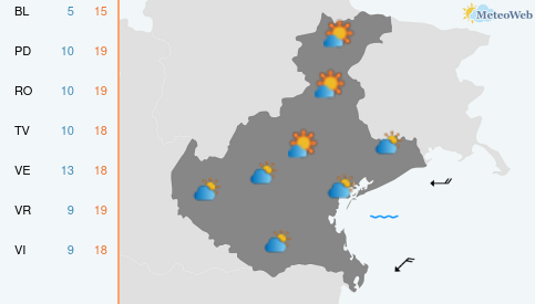 Previsioni Meteo Giovedì 29 Ottobre