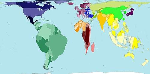Distribuzione di acqua nel mondo