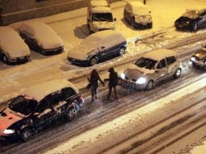 (MATTEINI) MILANO: FITTA NEVICATA