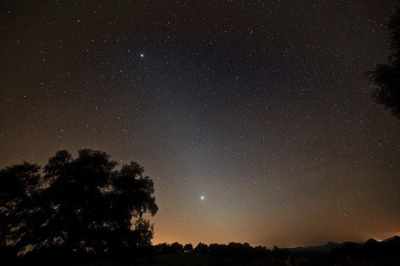 Venere e Giove luce zodiacale