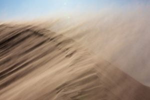 Duna durante una tempesta di sabbia
