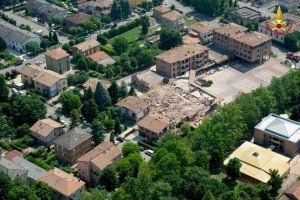 Secondo terremoto in Emilia. Le panoramiche in alta risoluzione dall'elicottero dei Vigili del Fuoco