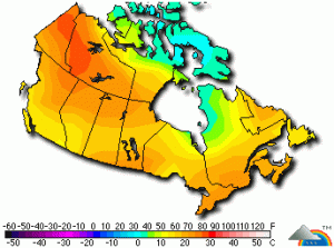 Temperature di oltre i +30°C si stanno registrando sui territori del Canada settentrionale