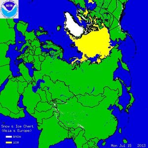 L'artico comincia ad arretrare più velocemente (credit NOAA)