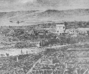 Arica, completamente distrutta dal terremoto e dallo tsunami: pochissimi gli edifici rimasti in piedi