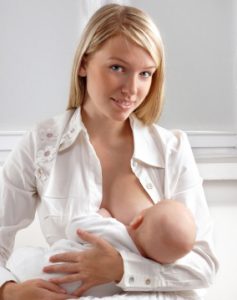 Breastfeeding a baby