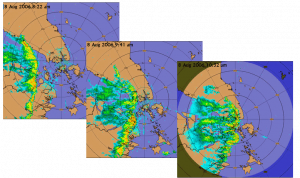 Una "Sumatra Squall Line" osservata dalle immagini radar del Servizio Meteorologico di Singapore