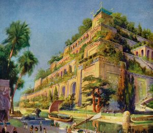 Illustration of Reconstruction of the Hanging Gardens of Babylon
