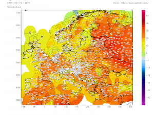 L'eccezionale ondata di calore che si è spinta in direzione delle Repubbliche Baltiche