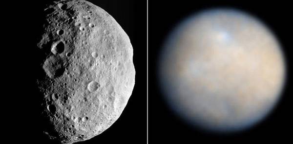 Sabato sera il momento migliore per osservare la congiunzione tra l'asteroide Vesta e il pianeta nano Cerere